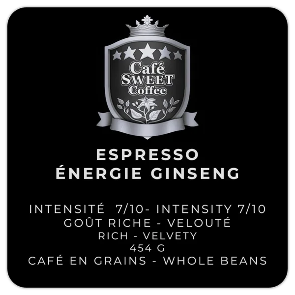 Espresso Énergie Gingeng Café Les Thés d'Argenteuil